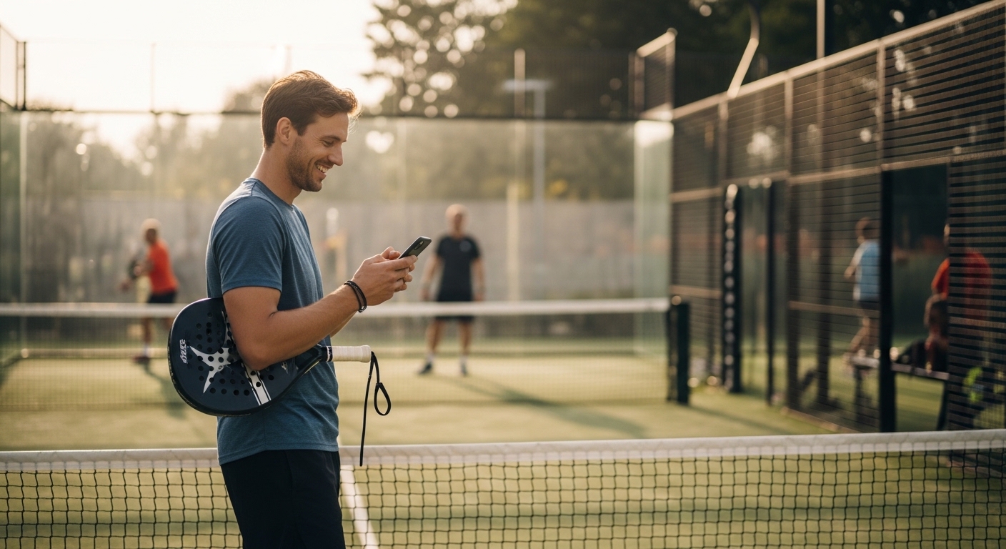 The PadelPlanning app in use at the padel club