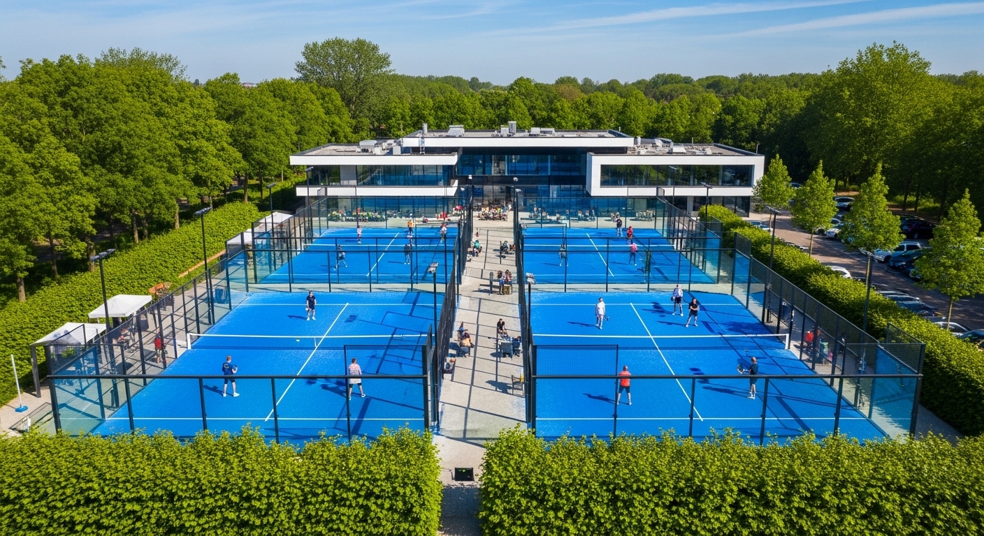 A padel club with several courts